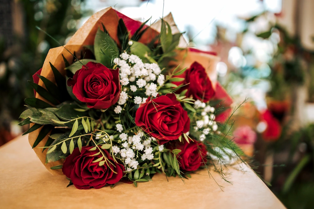 Seasonal flowers arranged for an occasion
