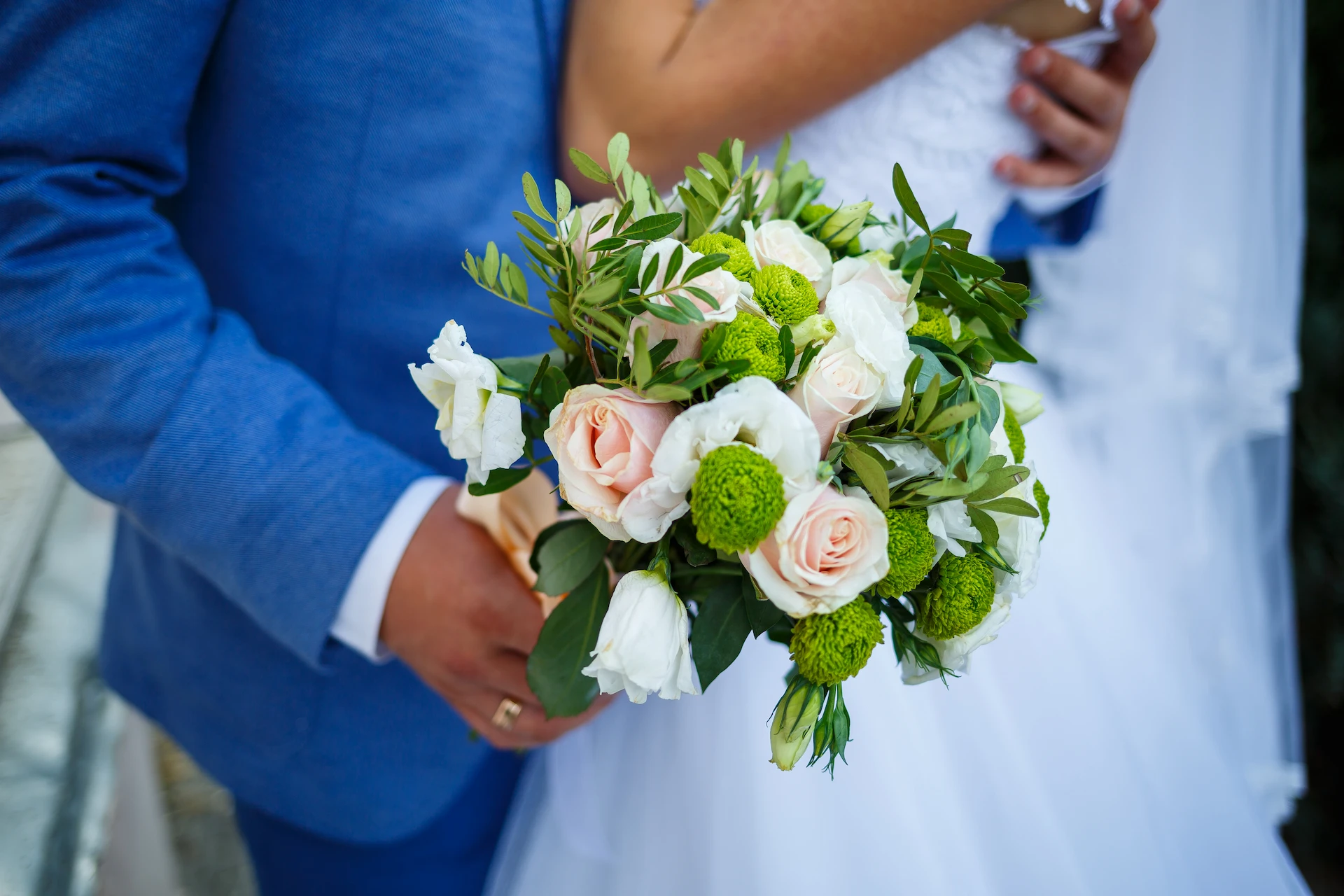 Wedding ceremony floral arch in Dublin